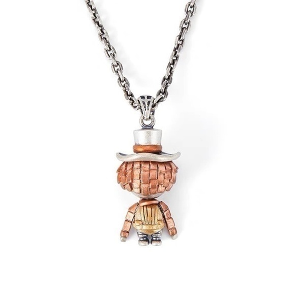 s-l1200.jpg COPY - Unsex-Sterling silver & Brass  Joker necklace